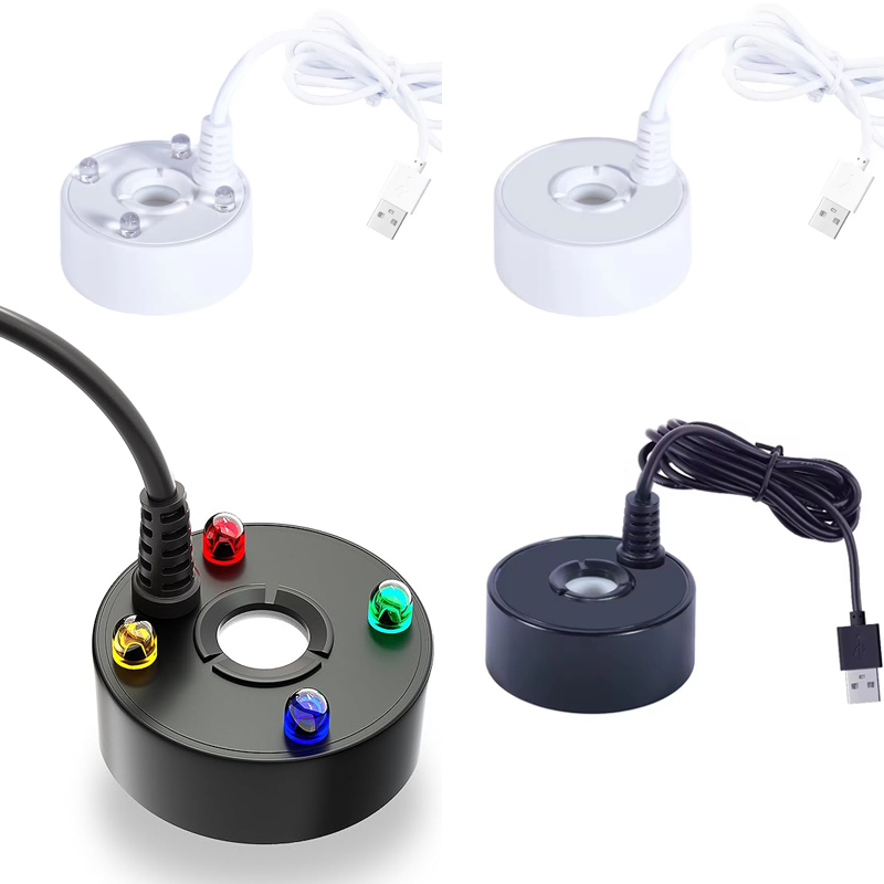 Terrarium Fogger Ultrasonic - Humidificateur d'air portable USB 4 LED