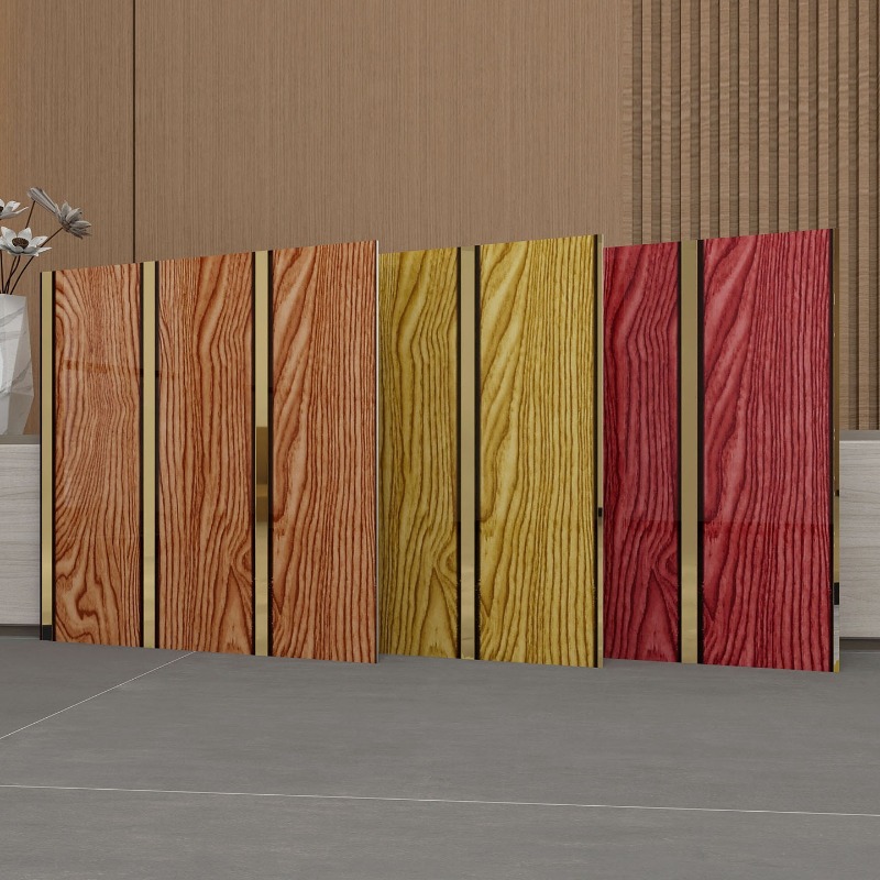 Pvc Panel Background - Panneaux muraux en bois grainé de