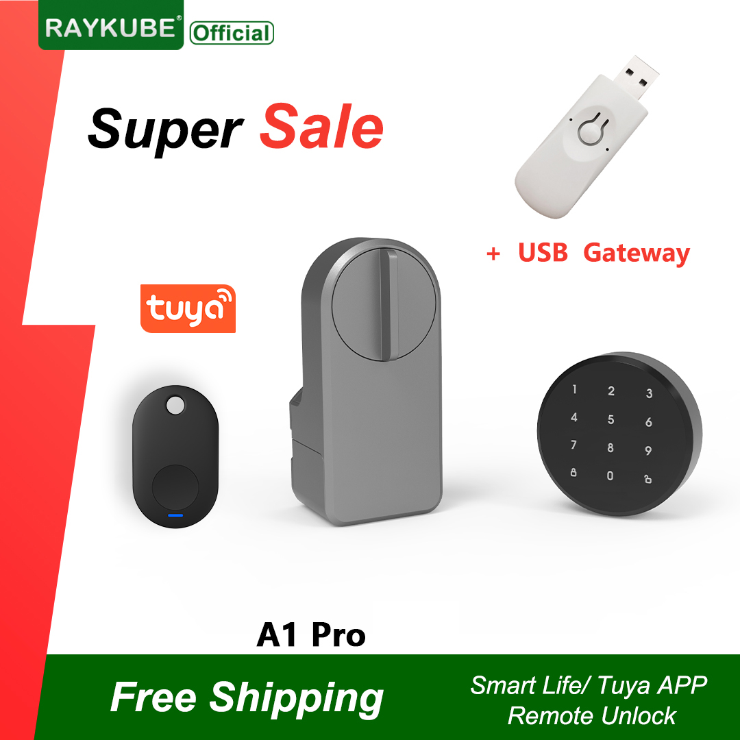 Glass Door Hinge - RAYKUBE A1 Pro Tuya BEL ensemble