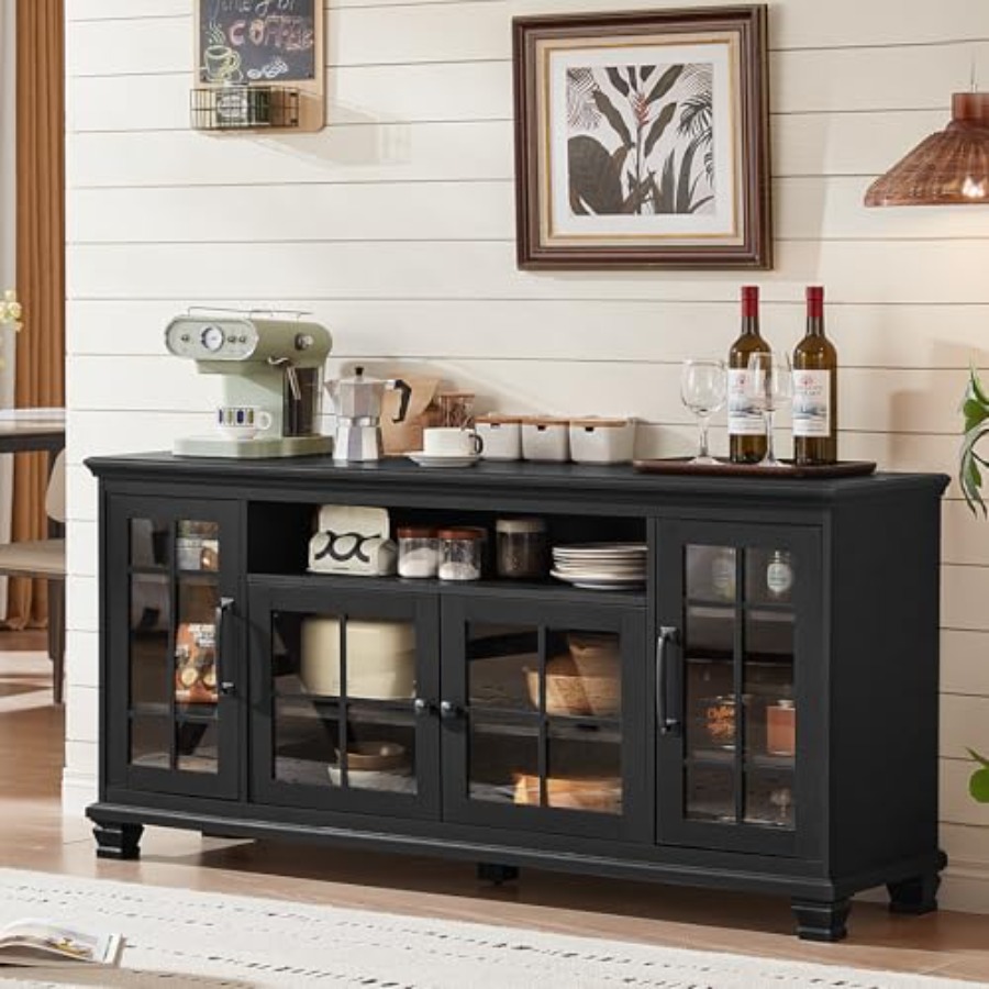 Buffet de 60 pouces avec porte - Glass Door Hinge avis et prix